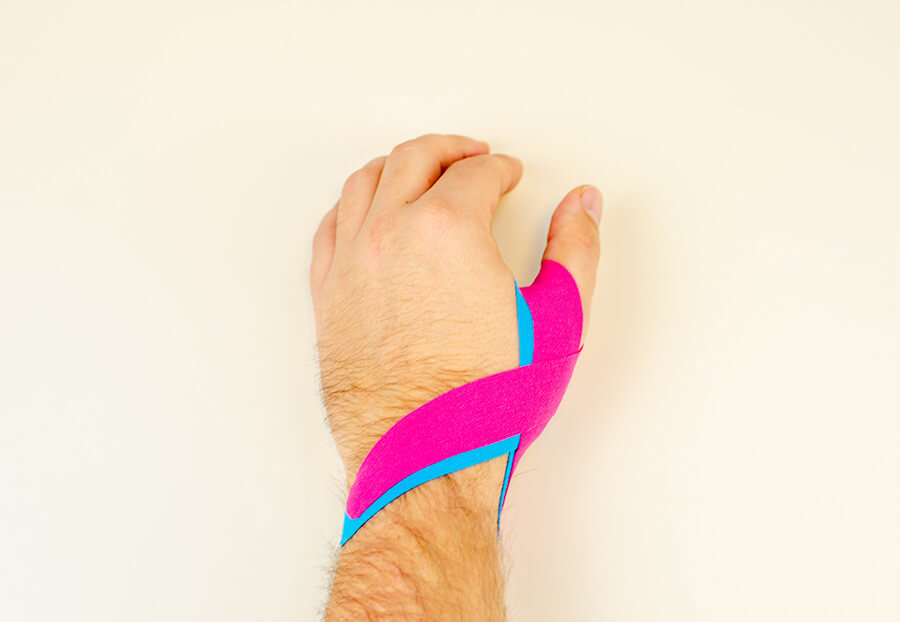 Tape Anleitungen für den Daumen Kintasio