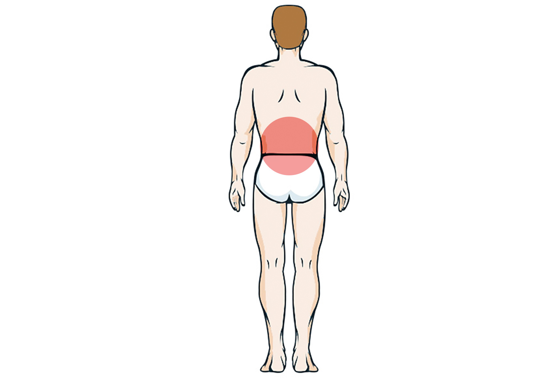 Kinesiologie-Schmerzbereich-Unterer-Rücken-Mann